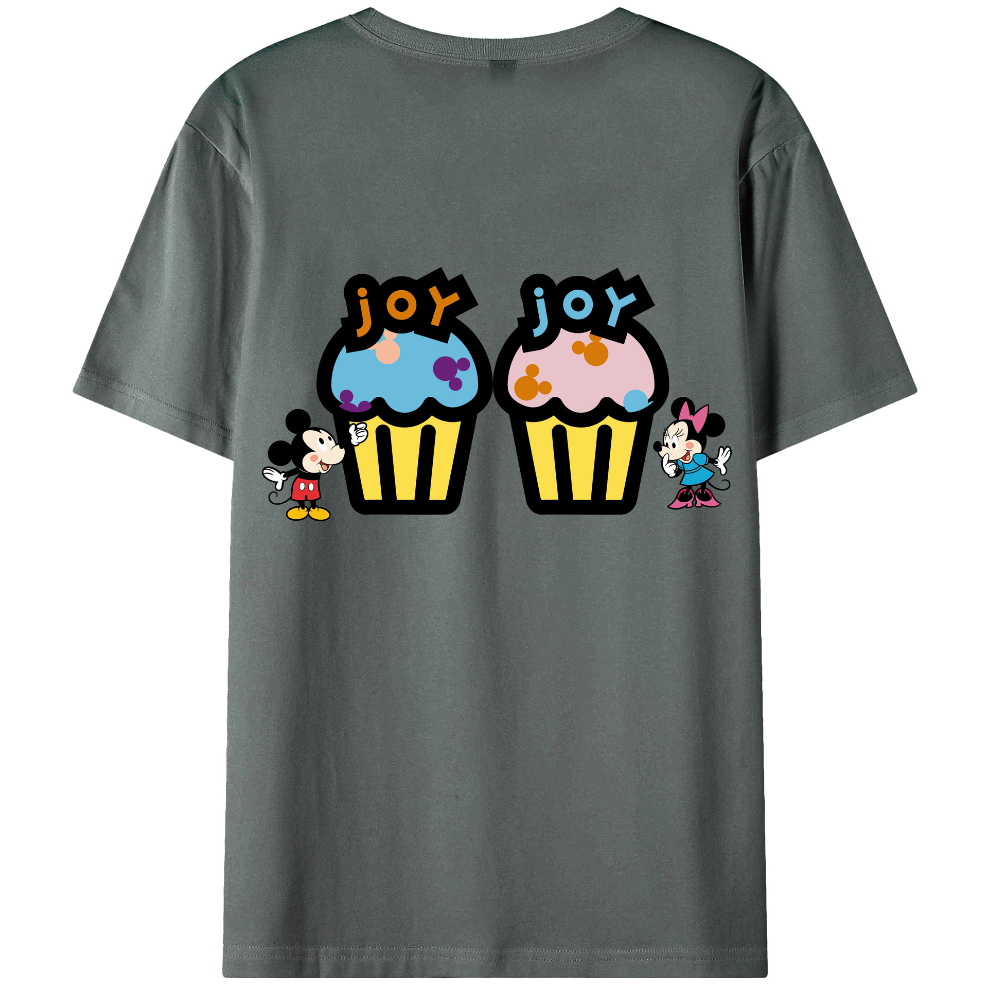 （画像用） ミッキーマウス Mickey Mouse 綿100％半袖Tシャツ（背面プリント）